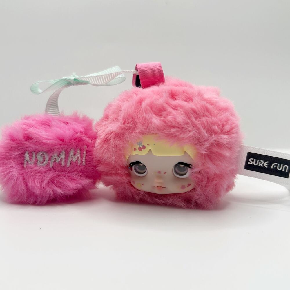 Nommi 100% Sweetness Series-Cherry Mochi Hanging Plush Charm EUC